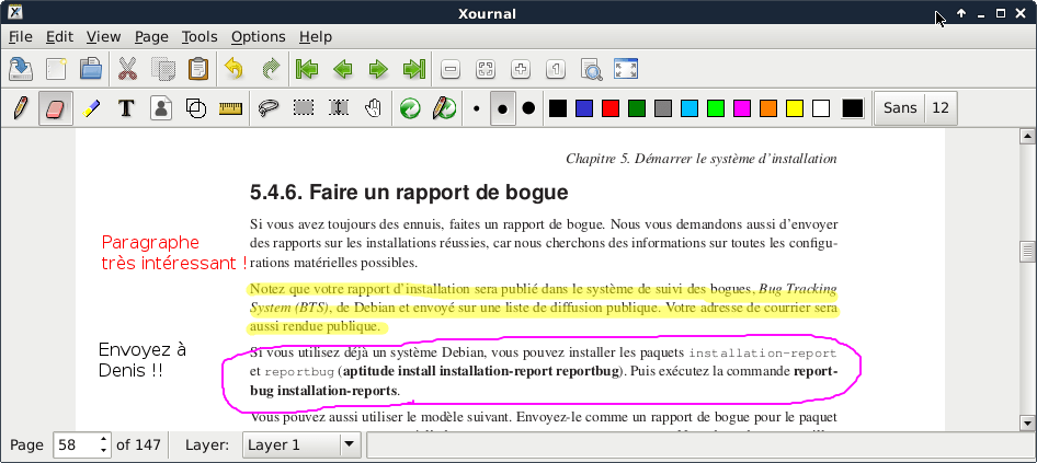 Xournal et les PDF