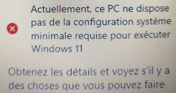 Obsolescence Windows 11