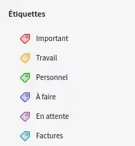 Étiquettes dans Thunderbird