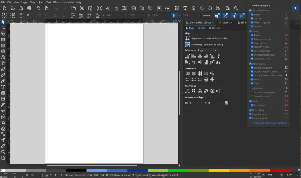 Interface d'Inkscape 1.4